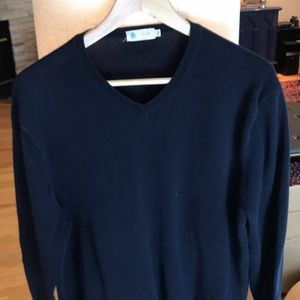 J crew V-neck sweater. 100% cotton navy blue.